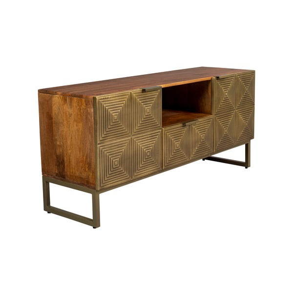 TV stolek z mangového dřeva ve zlaté barvě 40x60 cm Volan – Dutchbone-image-2