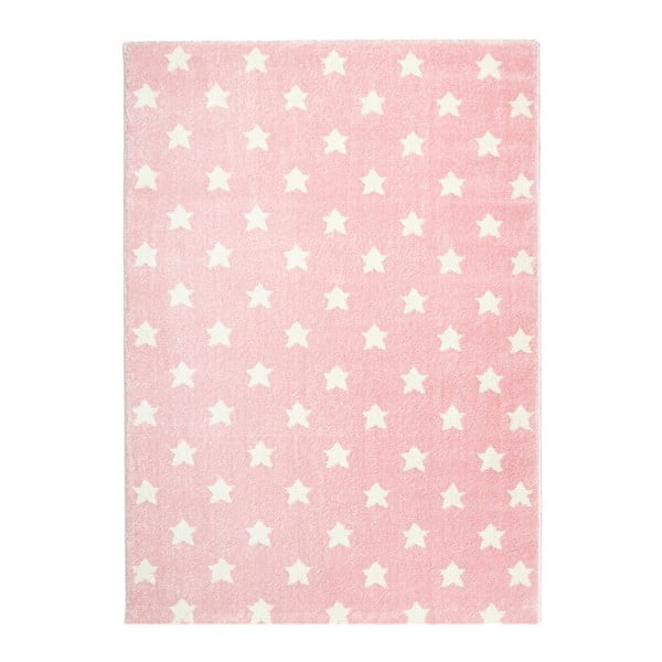 Růžový dětský koberec Happy Rugs Stardust, 80 x 150 cm