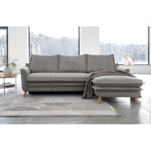 Šedá rozkládací rohová pohovka (pravý roh) Charming Charlie – Miuform-image-1