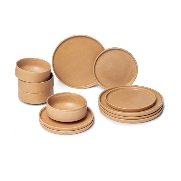 12dílná sada cihlově oranžového kameninového nádobí Bonami Selection Malia