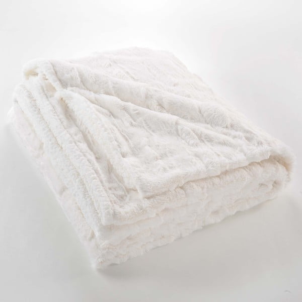 Krémová deka z mikroplyše 180x220 cm Foxy – douceur d'intérieur