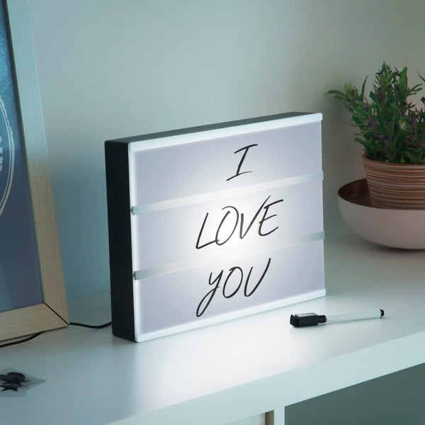 Světelná tabule s písmeny a tužkou InnovaGoods Cinema Box-image-1