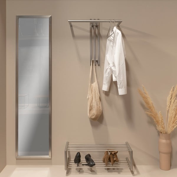 Kovový nástěnný věšák ve stříbrné barvě 65 cm Senza – Spinder Design-image-1