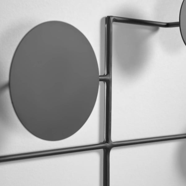 Černý kovový nástěnný věšák Kave Home Vianela, 52 x 40 cm-image-1