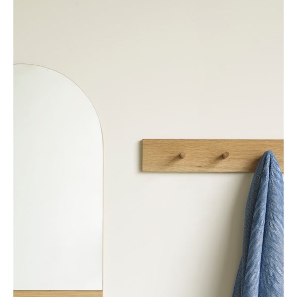 Nástěnný věšák z dubového dřeva v přírodní barvě Folk – Hübsch-image-1
