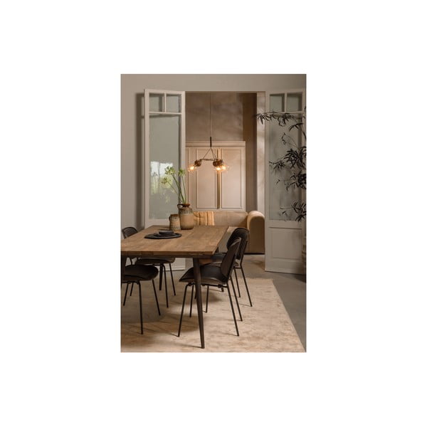 Černé jídelní židle v sadě 2 ks z imitace kůže Close In – WOOOD-image-2