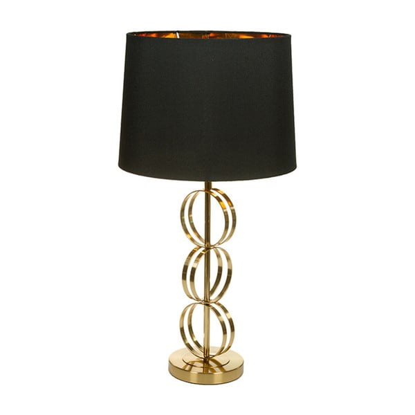 Černá stolní lampa  se základnou ve zlaté barvě Santiago Pons Mear