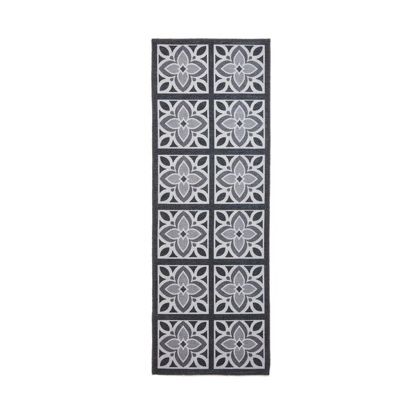 Tmavě šedý pratelný běhoun 76x230 cm Victoria Grey – Think Rugs