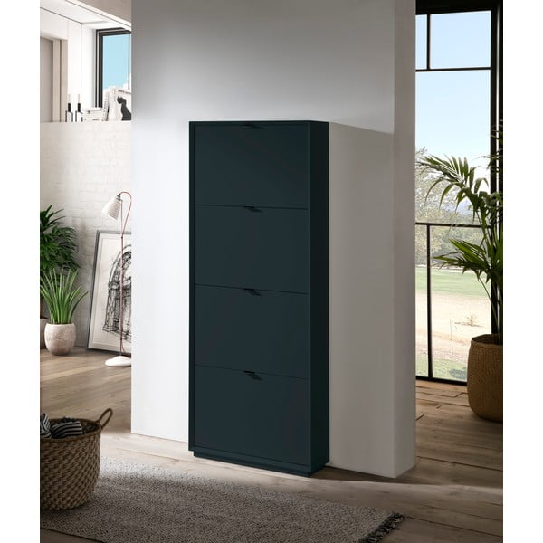 Petrolejově modrý botník se 4 zásuvkami Marckeric Luka-image-1