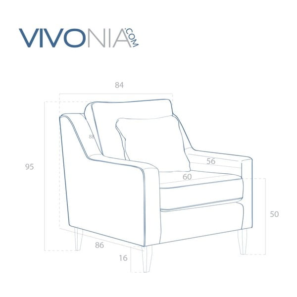 Šedé křeslo Vivonita Bond -image-1