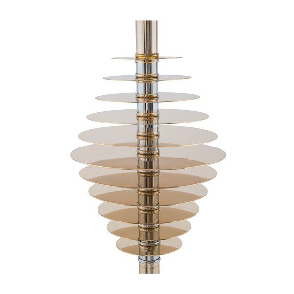 Černá stojací lampa s konstrukcí ve zlaté barvě Mauro Ferretti Terra-image-4