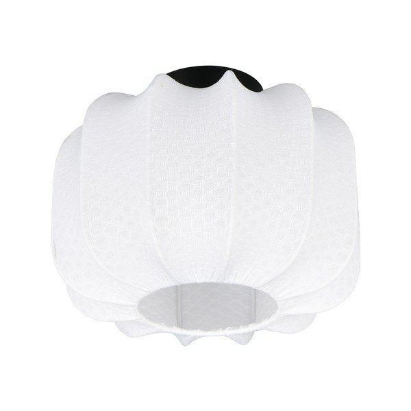 Bílé kovové stropní svítidlo s textilním stínidlem ø 25 cm Madleine – Reality