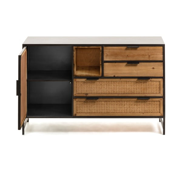 Černo-hnědá komoda Kave Home Kyoko-image-4