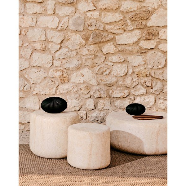 Betonový kulatý zahradní stolek ø 60 cm Drasi – Kave Home-image-4