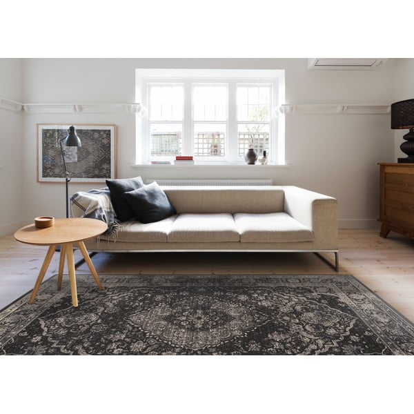 Tmavě šedý vlněný koberec 100x180 cm Zana – Agnella-image-1