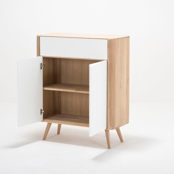 Komoda z dubového dřeva Gazzda Ena One, 90 x 42 x 110 cm-image-1