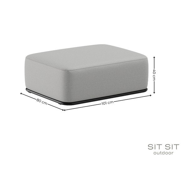 Světle šedá zahradní podnožka Straw – Sit Sit-image-4