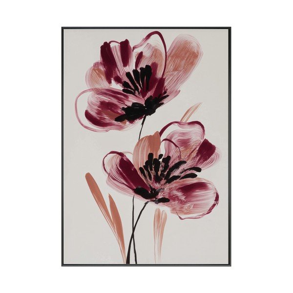 Tištěný obraz s rámem/na plátně 70x100 cm Burgundy Blooms – Styler