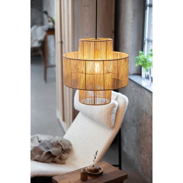 Závěsné svítidlo v přírodní barvě se stínidlem z juty ø 40 cm Soga – Markslöjd-image-1