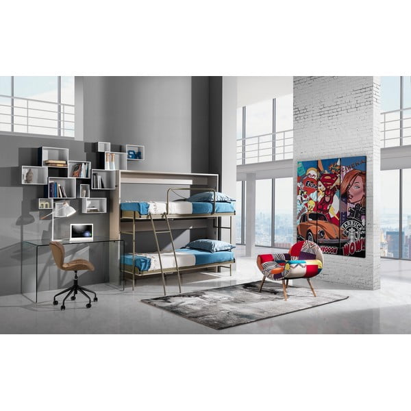 Skleněný pracovní stůl 70x126 cm Bend – Tomasucci-image-3