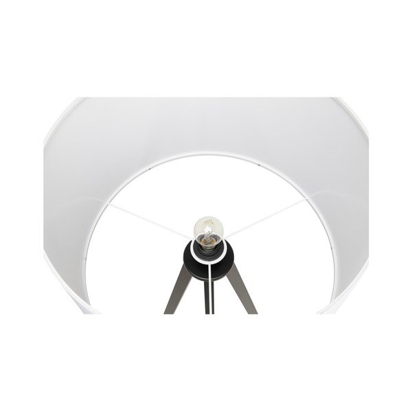 Stojací lampa s černou konstrukcí a bílým stínítkem Kokoon Trivet-image-3