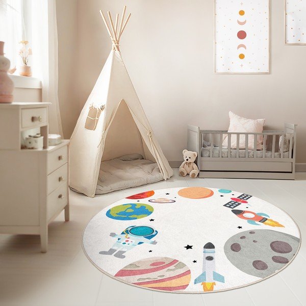 Pratelný dětský hrací koberec ø120 cm Space Trip – Mila Home-image-2