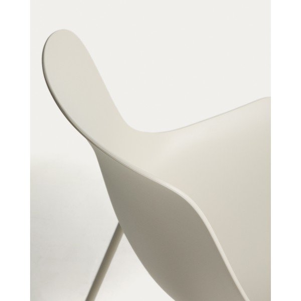 Béžová plastová zahradní židle Altea – Kave Home-image-4