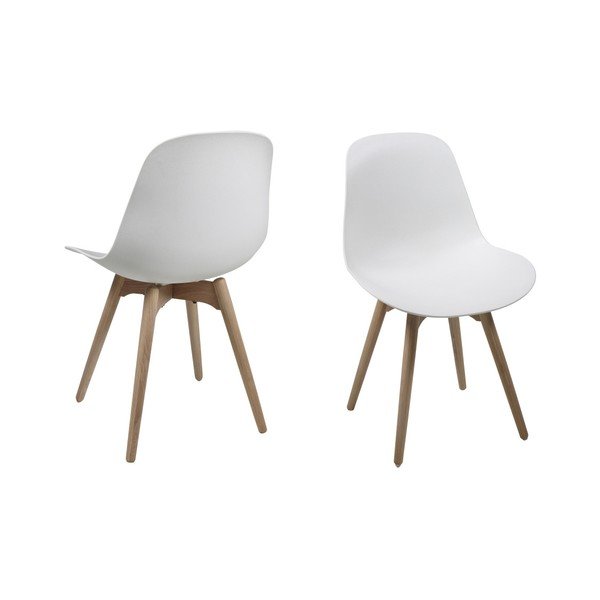 Sada 2 bílých jídelních židlí Actona Scramble Dining Set