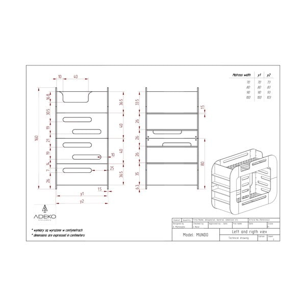 Patrová dětská postel s úložným prostorem 90x200 cm v přírodní barvě Mundo – Adeko-image-4
