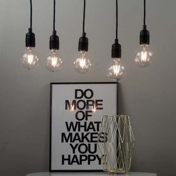 Černé pětiramenné závěsné svítidlo Sotto Luce Uno-image-1