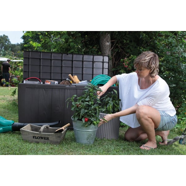 Tmavě šedý zahradní úložný box Sherwood – Keter-image-1