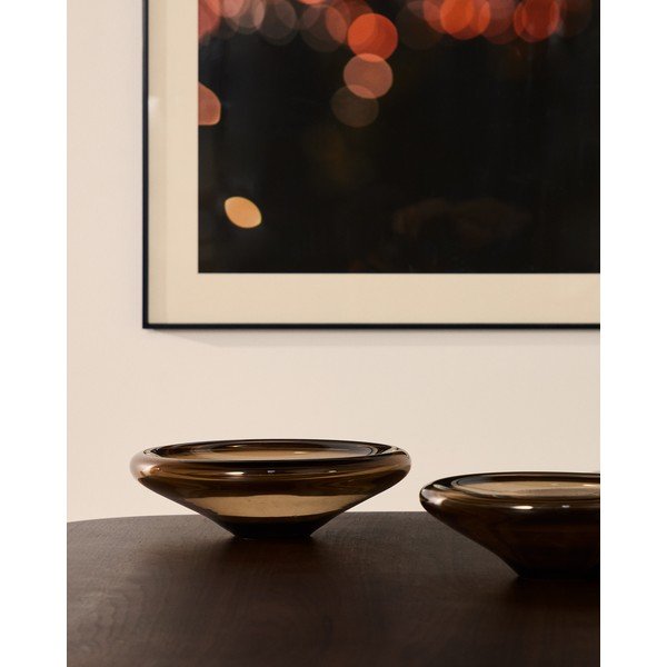Béžová skleněná mísa ø 27 cm Zolira – Kave Home-image-1