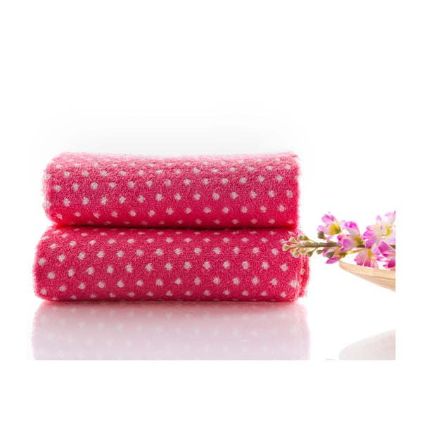 Set dvou ručníků Naila 90x50 cm, růžový