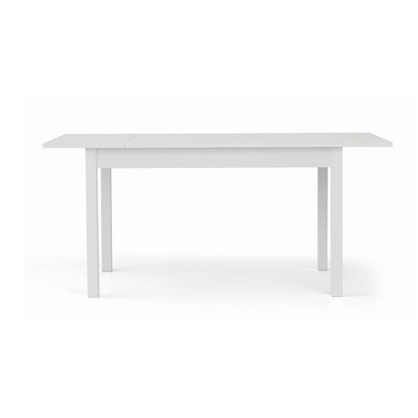 Bílý dřevěný rozkládací jídelní stůl Castagnetti Tempi, 140 cm