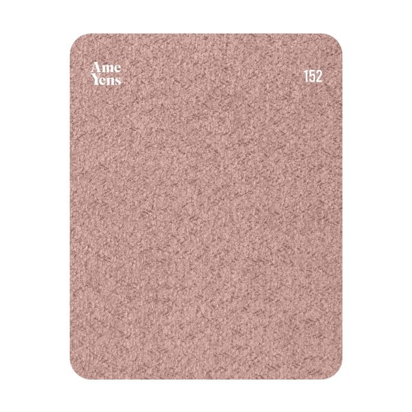 Růžové relaxační křeslo z textilie bouclé Kukumo – Ame Yens-image-4