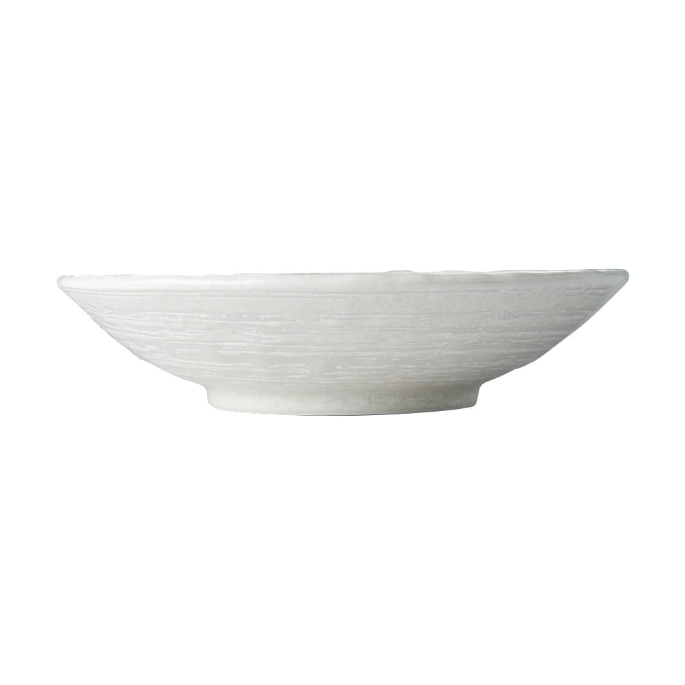Bílý keramický hluboký talíř MIJ Star, ø 24 cm