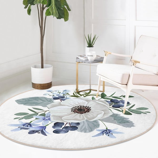 Pratelný kulatý koberec vhodný pro robotické vysavače ø 120 cm Comfort – Mila Home-image-2