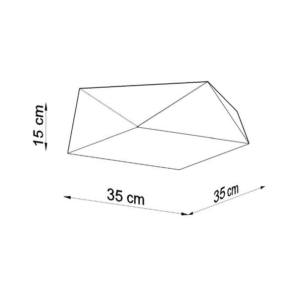 Černé stropní svítidlo 35x35 cm Koma – Sollux-image-4