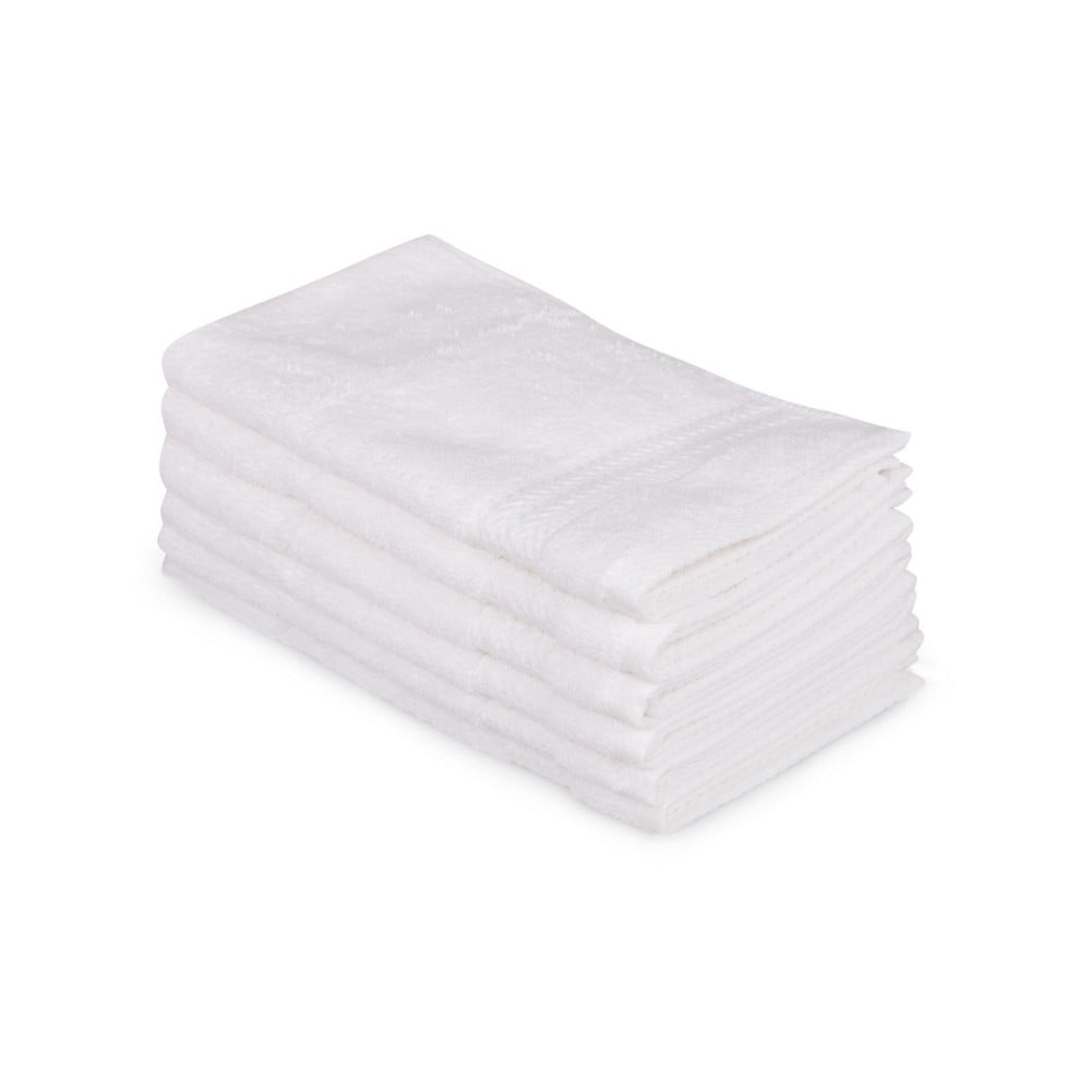 Sada 6 bílých bavlněných ručníků Madame Coco Lento Puro, 30 x 50 cm