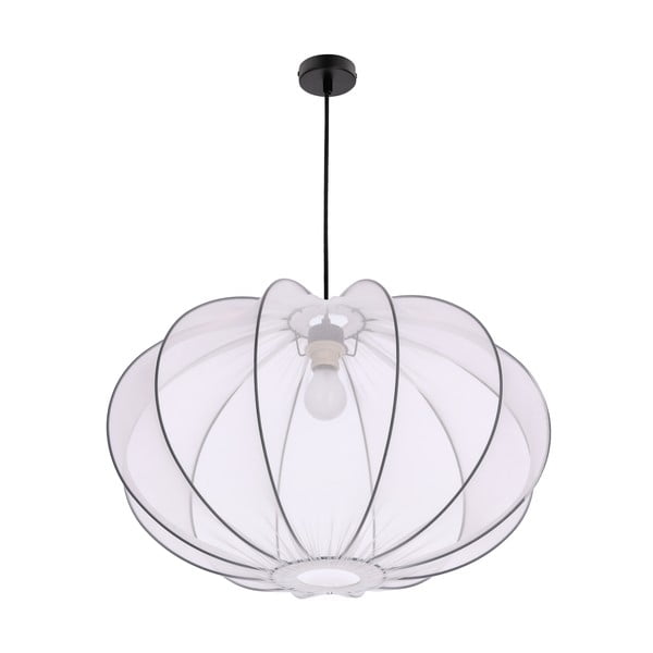 Bílé závěsné svítidlo s textilním stínidlem ø 60 cm Mellow – Candellux Lighting-image-4