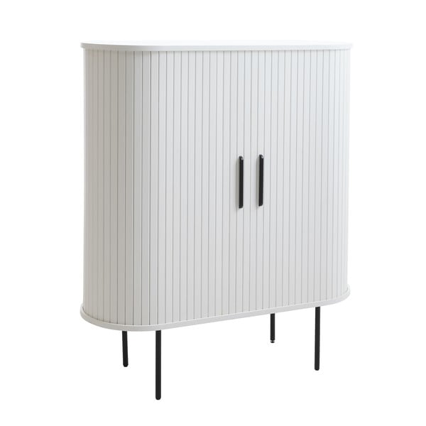 Bílá skříňka s posuvnými dveřmi 100x118x40 cm Nola – Unique Furniture-image-1