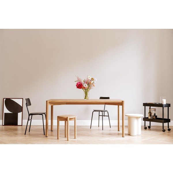 Béžový kovový pojízdný regál 60x62x30 cm Nolle – noo.ma-image-4