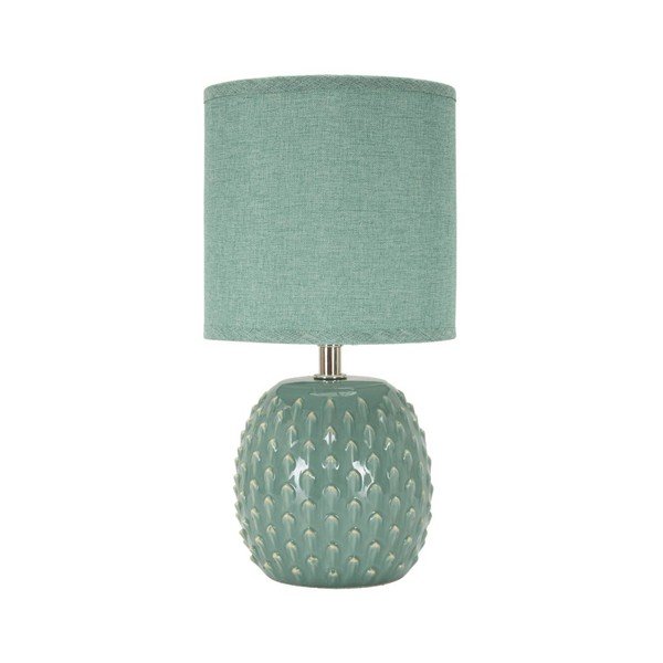 Světle modrá keramická stolní lampa s textilním stínidlem (výška 27 cm) Pontus – Mauro Ferretti