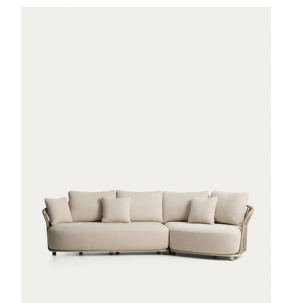 Béžová/taupe čalouněná zahradní pohovka Osani – Kave Home-image-2