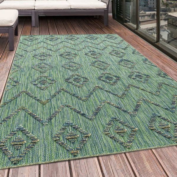 Zelený venkovní běhoun 80x250 cm Bahama – Ayyildiz Carpets-image-1