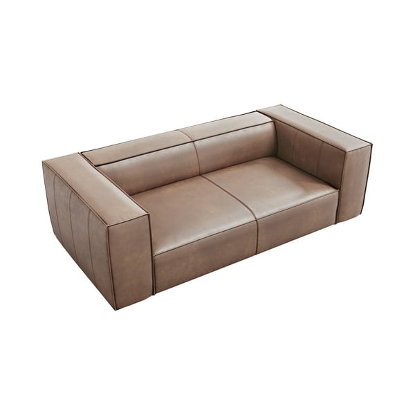 Světle hnědá kožená pohovka 212 cm Madame – Windsor & Co Sofas-image-3