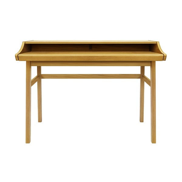 Pracovní stůl v dekoru dubu se sekretářem 44x115 cm Carteret – Woodman