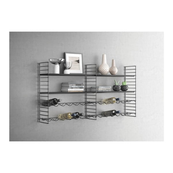 Nástěnný regál se stojanem na lahve Metaltex-image-2