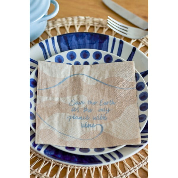 Papírové ubrousky v sadě 20 ks Earth – Bloomingville-image-1