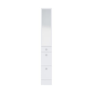 Bílá vysoká koupelnová skříňka se zrcadlem 24x180 cm Combi - TemaHome